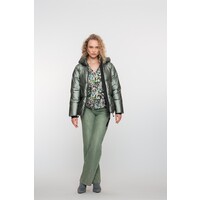 Geisha Jacket Metallic Short Soft Green Metallic