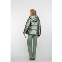 Geisha Jacket Metallic Short Soft Green Metallic