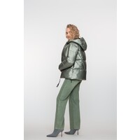 Geisha Jacket Metallic Short Soft Green Metallic