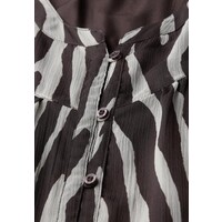 Street One Printed Chiffon Blouse Deep Roast Brown