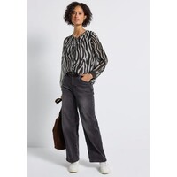 Street One Printed Chiffon Blouse Deep Roast Brown