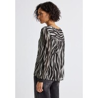 Street One Printed Chiffon Blouse Deep Roast Brown