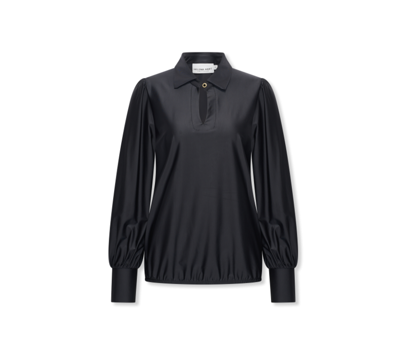 Helena Hart Top Seda Glans Zwart