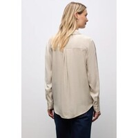 Street One Melange Shirtcollar Blouse Morning Beige Melange