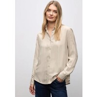 Street One Melange Shirtcollar Blouse Morning Beige Melange