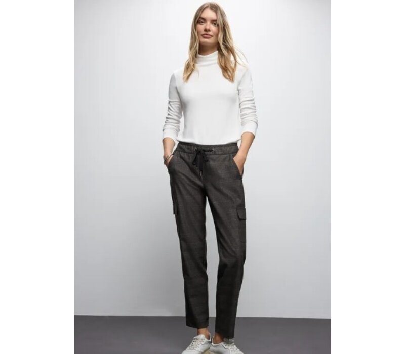 Street One Bonny Cargo Check Silk Brown