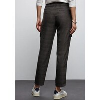 Street One Bonny Cargo Check Silk Brown