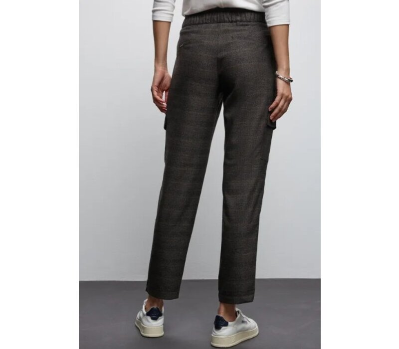 Street One Bonny Cargo Check Silk Brown
