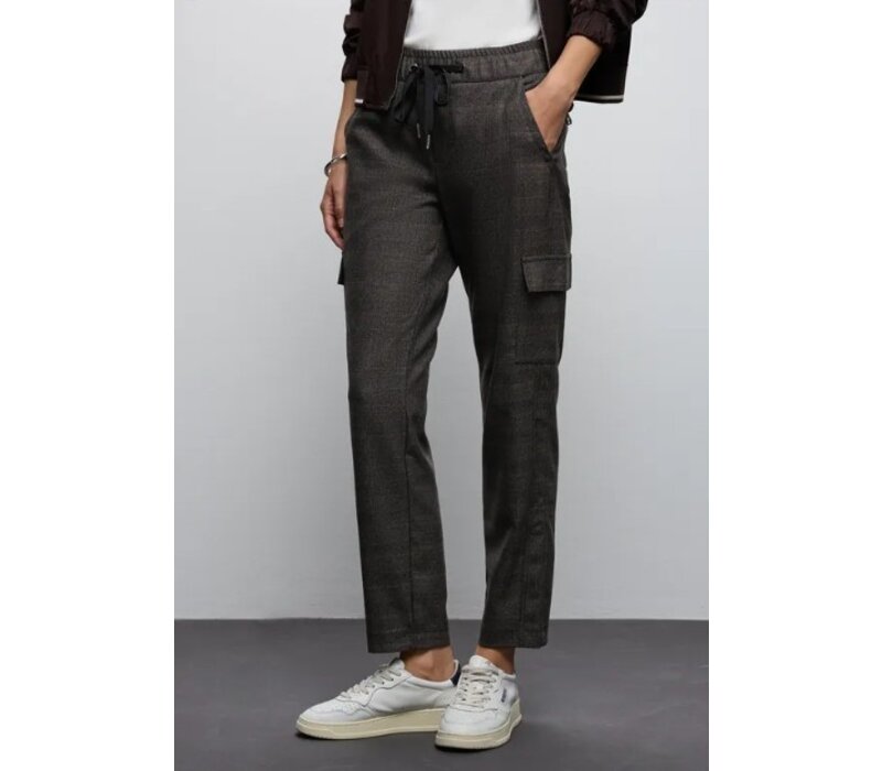 Street One Bonny Cargo Check Silk Brown