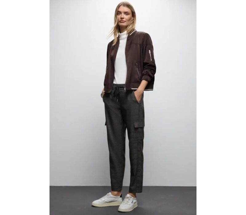 Street One Bonny Cargo Check Silk Brown