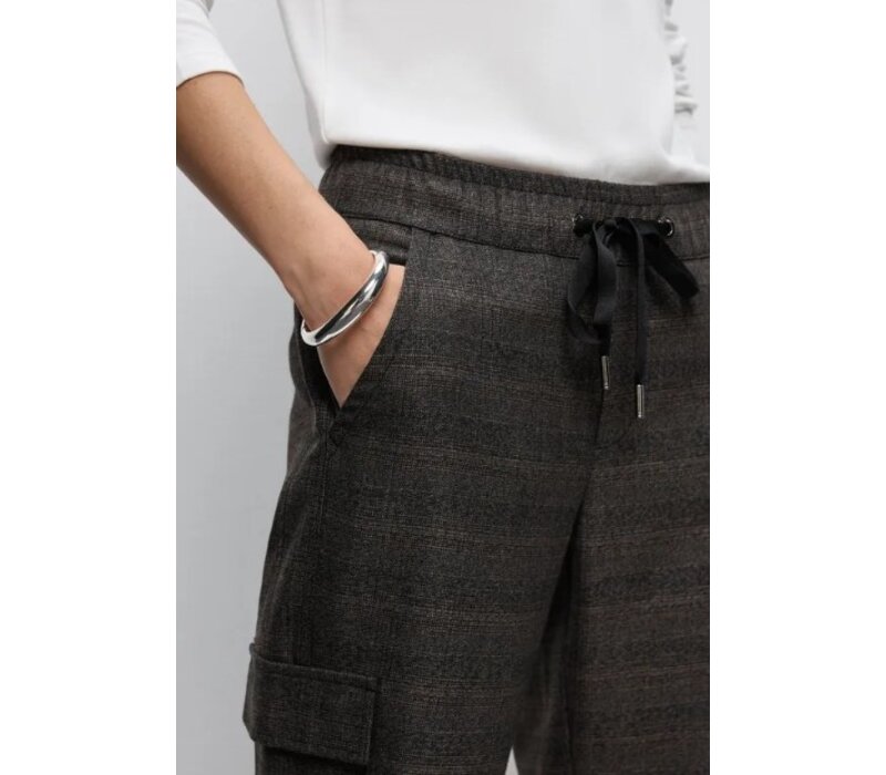 Street One Bonny Cargo Check Silk Brown
