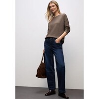 Street One Structure Shirt with Buttons Silk Brown Melange