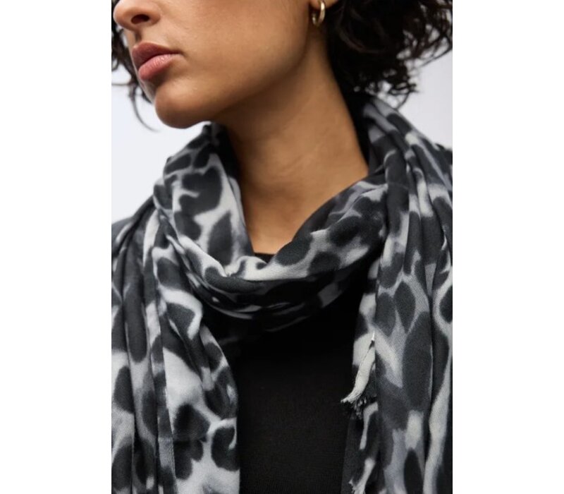 Street One Leo Printed Longscarf Metallic Grey