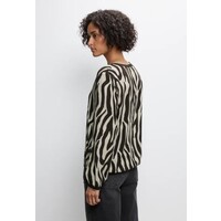Street One Tunic Blouse with Elastic Tape Deep Roast Brown