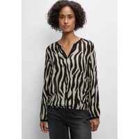 Street One Tunic Blouse with Elastic Tape Deep Roast Brown