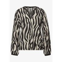 Street One Tunic Blouse with Elastic Tape Deep Roast Brown