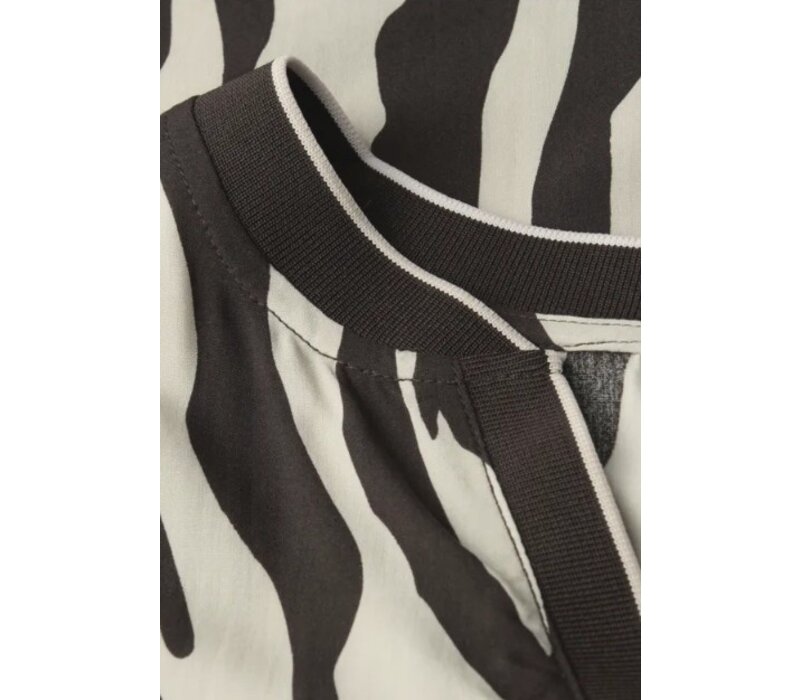 Street One Tunic Blouse with Elastic Tape Deep Roast Brown