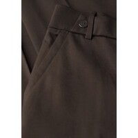 Street One Straight Leg High Waist Button Deep Roast Brown