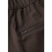 Street One Straight Leg High Waist Button Deep Roast Brown