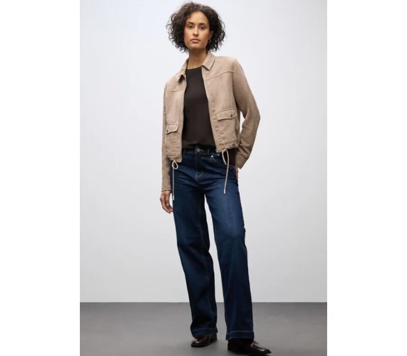 Street One Basic Shirt Puff Sleeve Deep Roast Brown