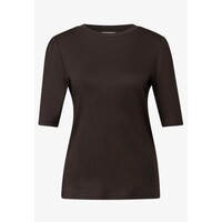 Street One Basic Shirt Puff Sleeve Deep Roast Brown