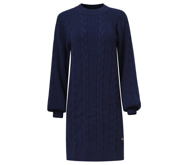 Smashed Lemon Knit Dress Navy