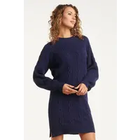 Smashed Lemon Knit Dress Navy