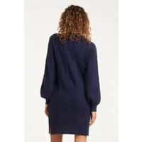 Smashed Lemon Knit Dress Navy