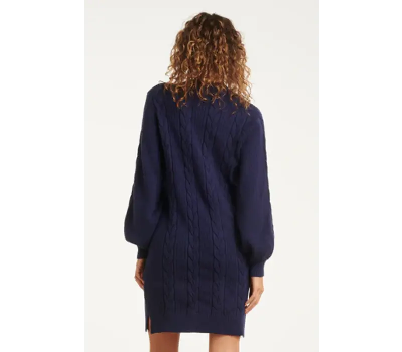 Smashed Lemon Knit Dress Navy