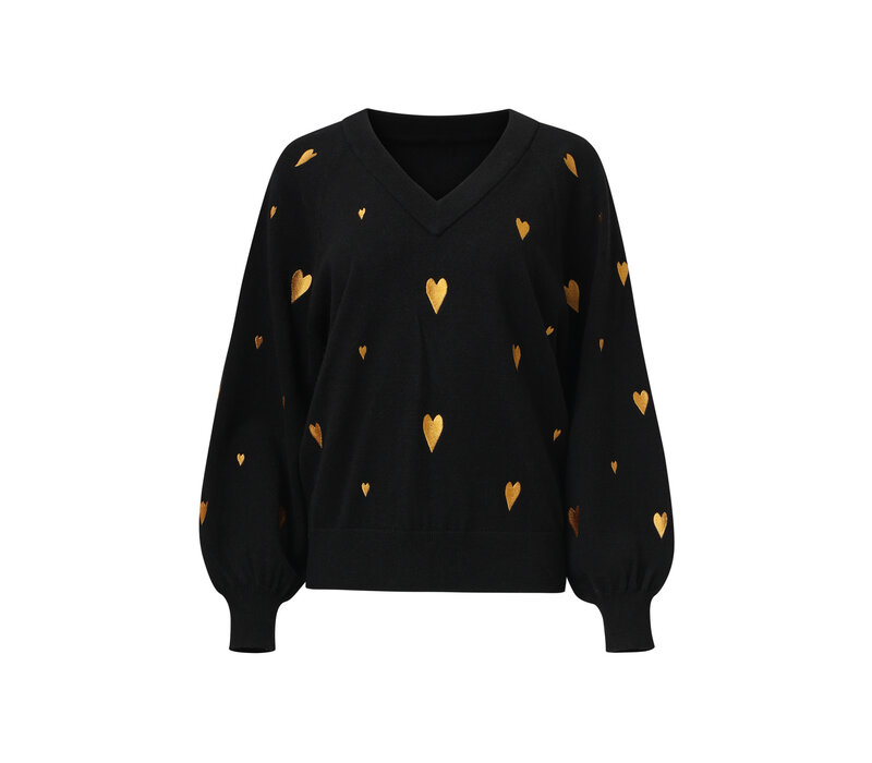 Smashed Lemon Knit Trui Black Gold