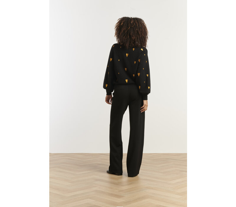 Smashed Lemon Knit Trui Black Gold