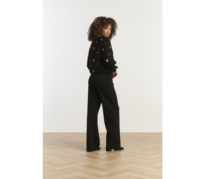 Smashed Lemon Knit Trui Black Gold