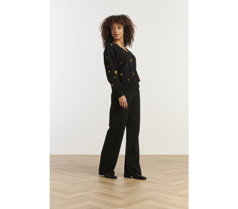 Smashed Lemon Knit Trui Black Gold