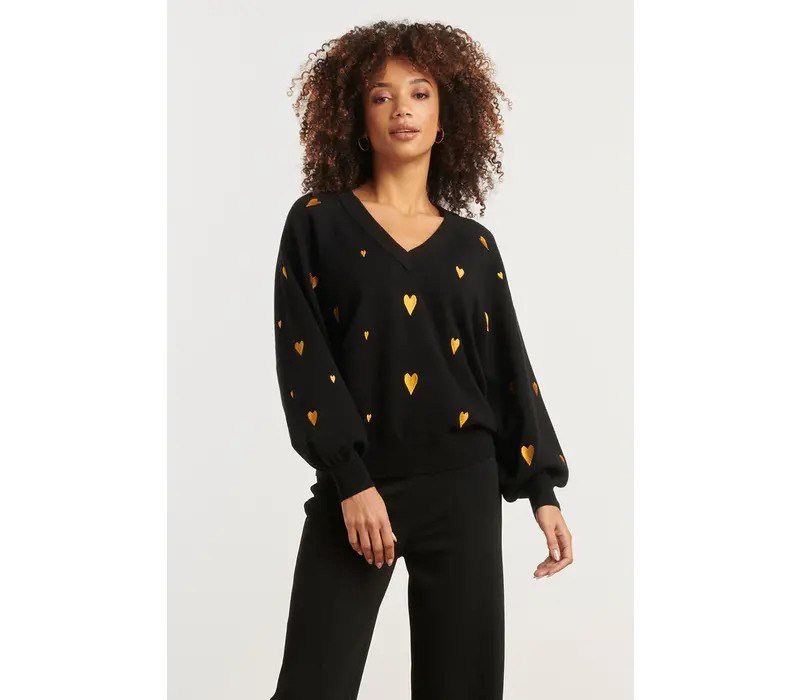 Smashed Lemon Knit Trui Black Gold