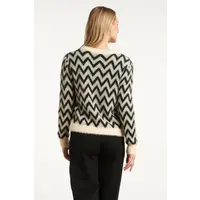 Smashed Lemon Knit Trui Black Off White