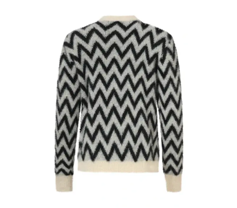 Smashed Lemon Knit Trui Black Off White