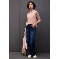 Street One Rolled Edge Collar Sweater Faded Rose Melange