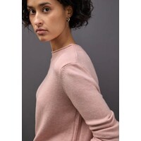 Street One Rolled Edge Collar Sweater Faded Rose Melange
