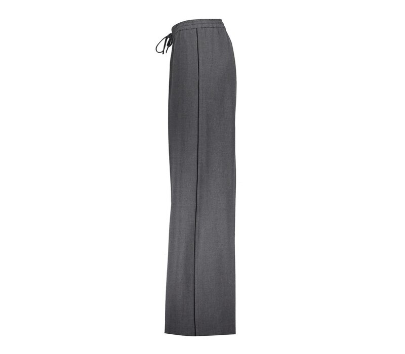 Geisha Pants Flair Piping Mid Grey Black