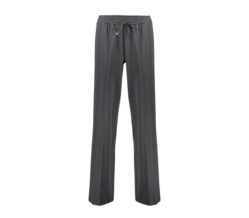 Geisha Pants Flair Piping Mid Grey Black