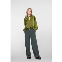 Geisha Pants Flair Piping Mid Grey Black