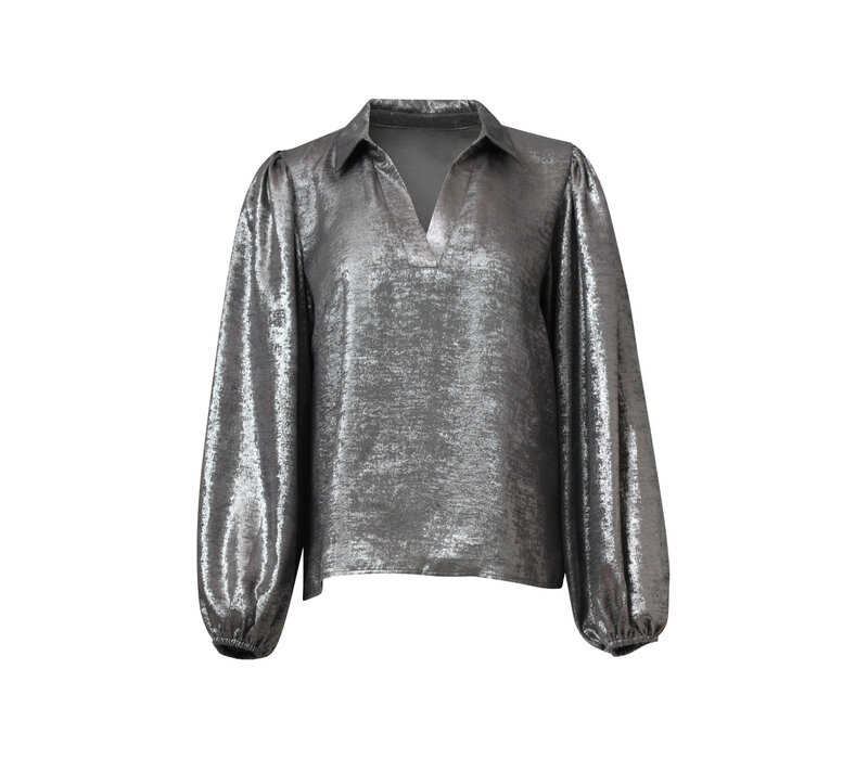 Smashed Lemon Blouse Silver Grey