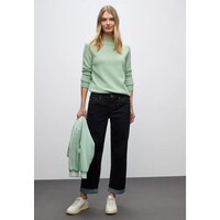 Street One Rolled Edge Collar Sweater Serene Green Melange