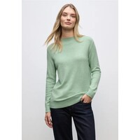 Street One Rolled Edge Collar Sweater Serene Green Melange
