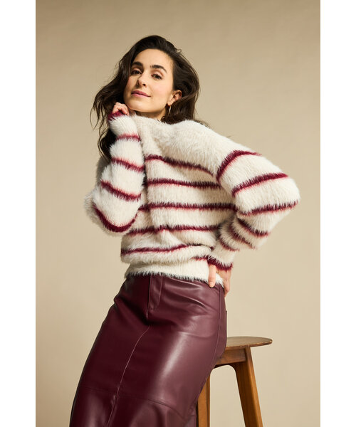 Red Button Red Button Fuzzy Sweater & Stripe