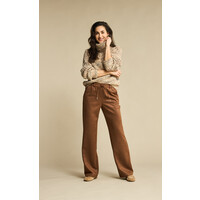 Red Button Colette 2 Tone Suedine Pants Mid Brown