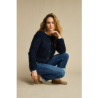 Red Button Jacket Loops Indigo