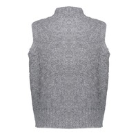 Geisha Pullover Sleeveless with Zipper Mid Grey