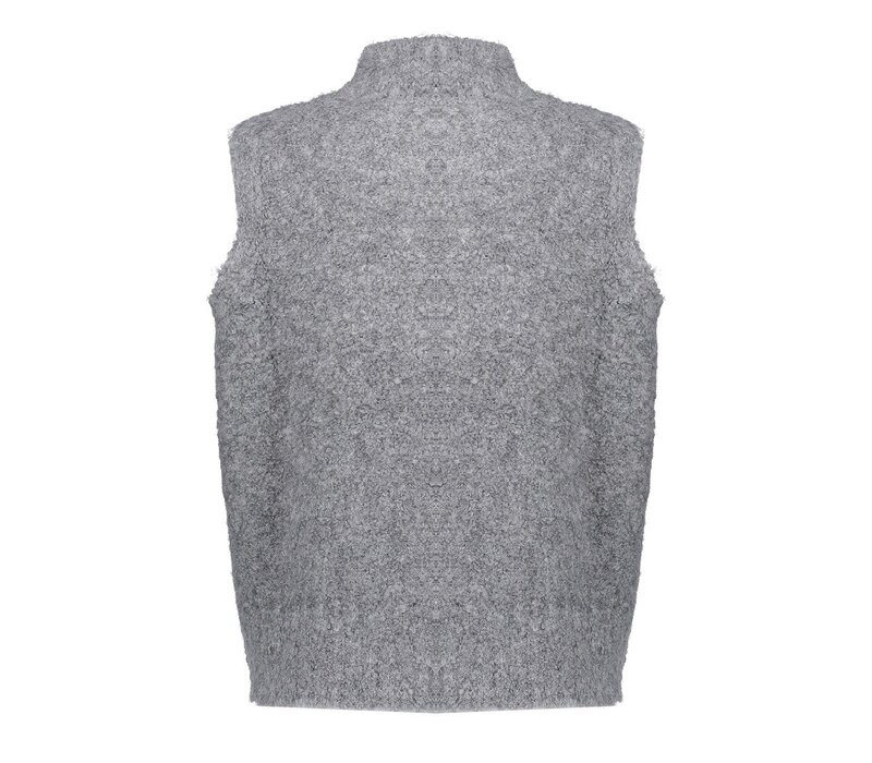 Geisha Pullover Sleeveless with Zipper Mid Grey