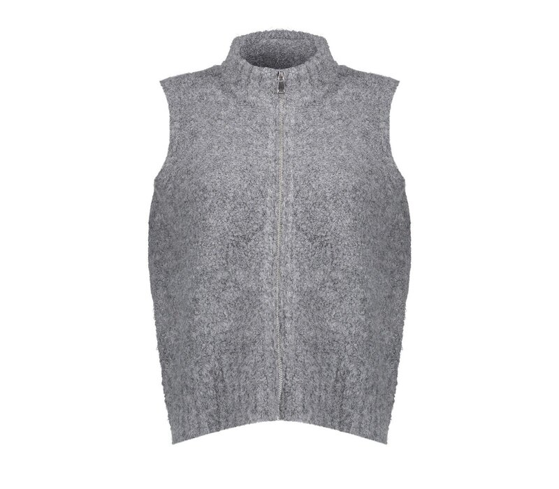 Geisha Pullover Sleeveless with Zipper Mid Grey